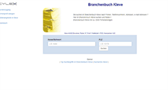 Desktop Screenshot of cylex-branchenbuch-kleve.de