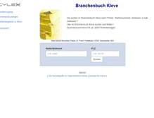 Tablet Screenshot of cylex-branchenbuch-kleve.de